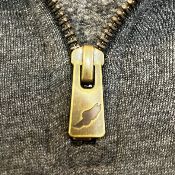 League Mens Stanford University 1/4 Zip Embroidered Sweater Large Gray SP EXC - Picture 9 of 12